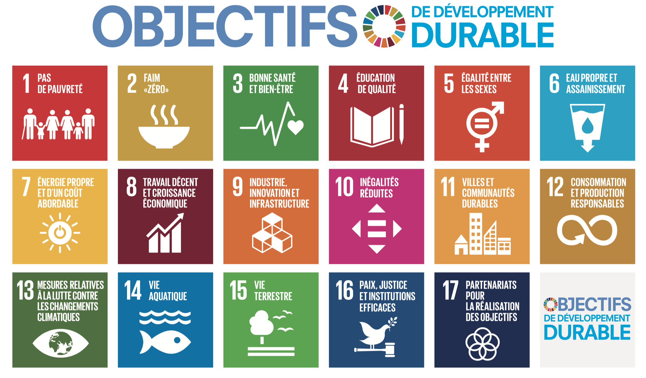 Objectifs de développement durable de l'agenda 2030